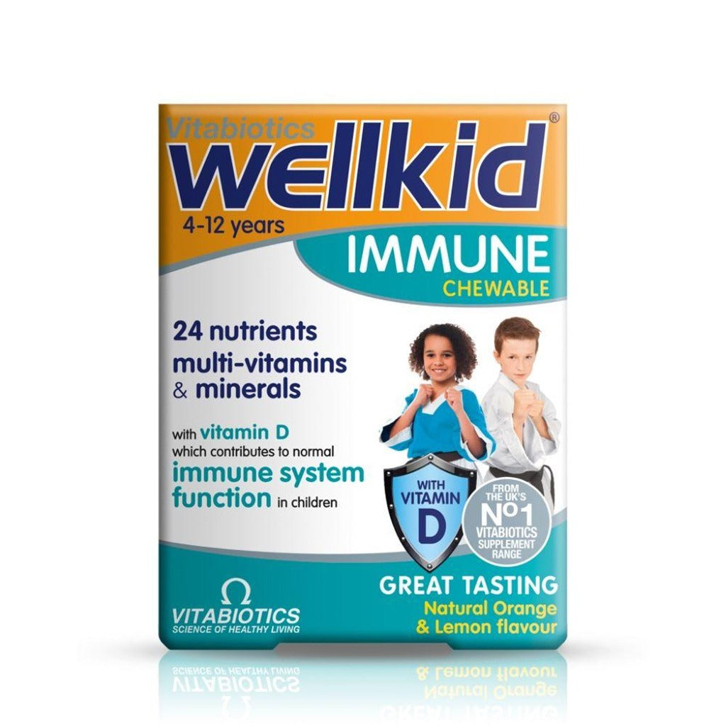 ويل كيد فيتامينات للمناعة للاطفال مضغ 30 قرص - Wellkid Immune Chewable 30 Tablets