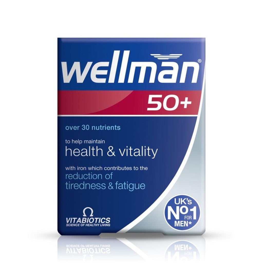 ويلمان 50+ فيتامينات للرجال فوق الخمسين 30 قرص - Wellman 50+ 30 Tablets