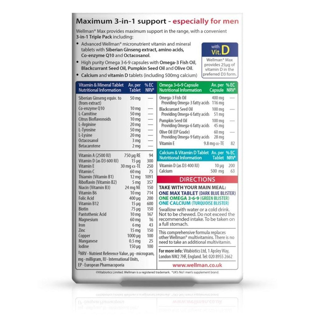 Wellman Max 84 Tablets