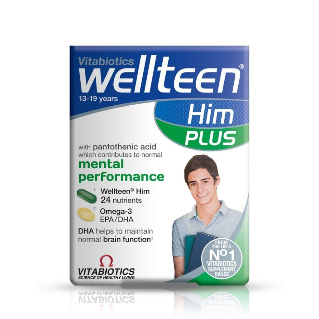 ويل تين هيم بلس فيتامينات للطلبة مع اوميجا 56 قرص - Wellteen Him Plus 56 Tablets