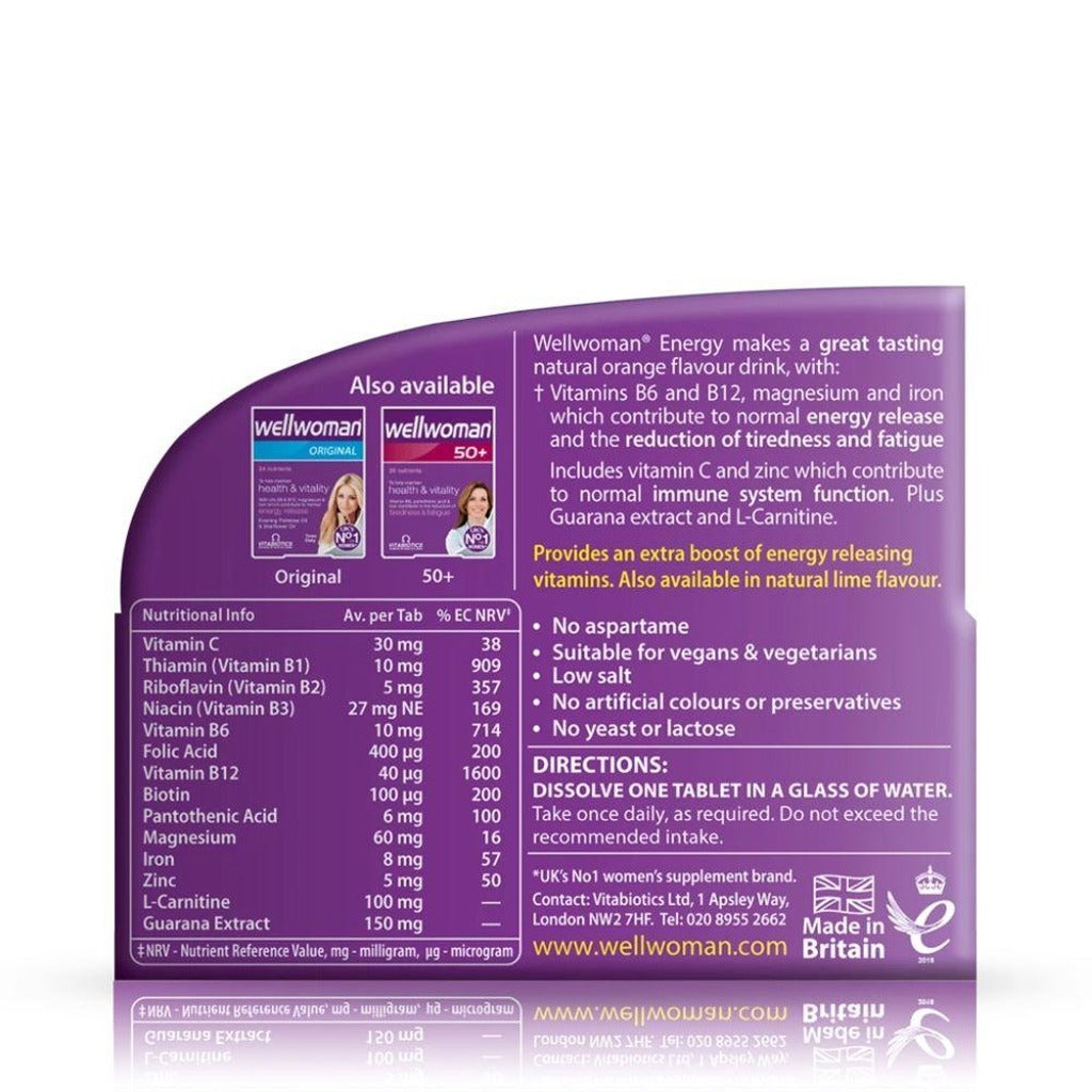 Wellwoman Energy Effervescent 10 Tablets