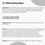 White Kidney Bean 5000 mg 180 Vegan Capsules - Weight World White Kidney Bean 5000 mg 180 Vegan Capsules