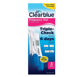 كليربلو اختبار الحمل العبوة الاقتصادية- Clearblue Pregnancy Test, Combo Pack, Triple Check From 6 Days - Herbanta -  تسوق الان بأفضل سعر في السعودية