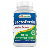 لاكتوفرين  250 مجم  60 كبسولة - Best Naturals Lactoferrin 250 mg 60's - Herbanta -  تسوق الان بأفضل سعر في السعودية