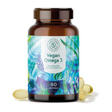 Omega 3 From Plant Source 80 Capsules - Alpha Foods Vegan Omega 3 Softgels 80's