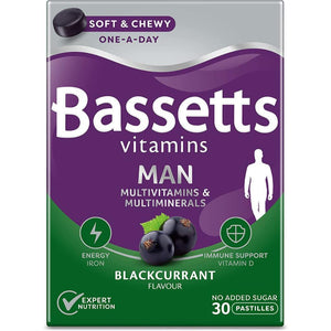 باسيتس فيتامينات للرجال 30 قرص باستيليا مضغ - Bassetts Vitamins Man Multivitamins & Multiminerals Pastilles 30's - Herbanta -  تسوق الان بأفضل سعر في السعودية