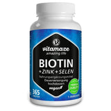 بيوتين 10000 ميكروجرام مع زنك وسيلينيوم 365 قرص - Vitamaze Biotin 10000 mcg Tablets 365's - Herbanta -  تسوق الان بأفضل سعر في السعودية