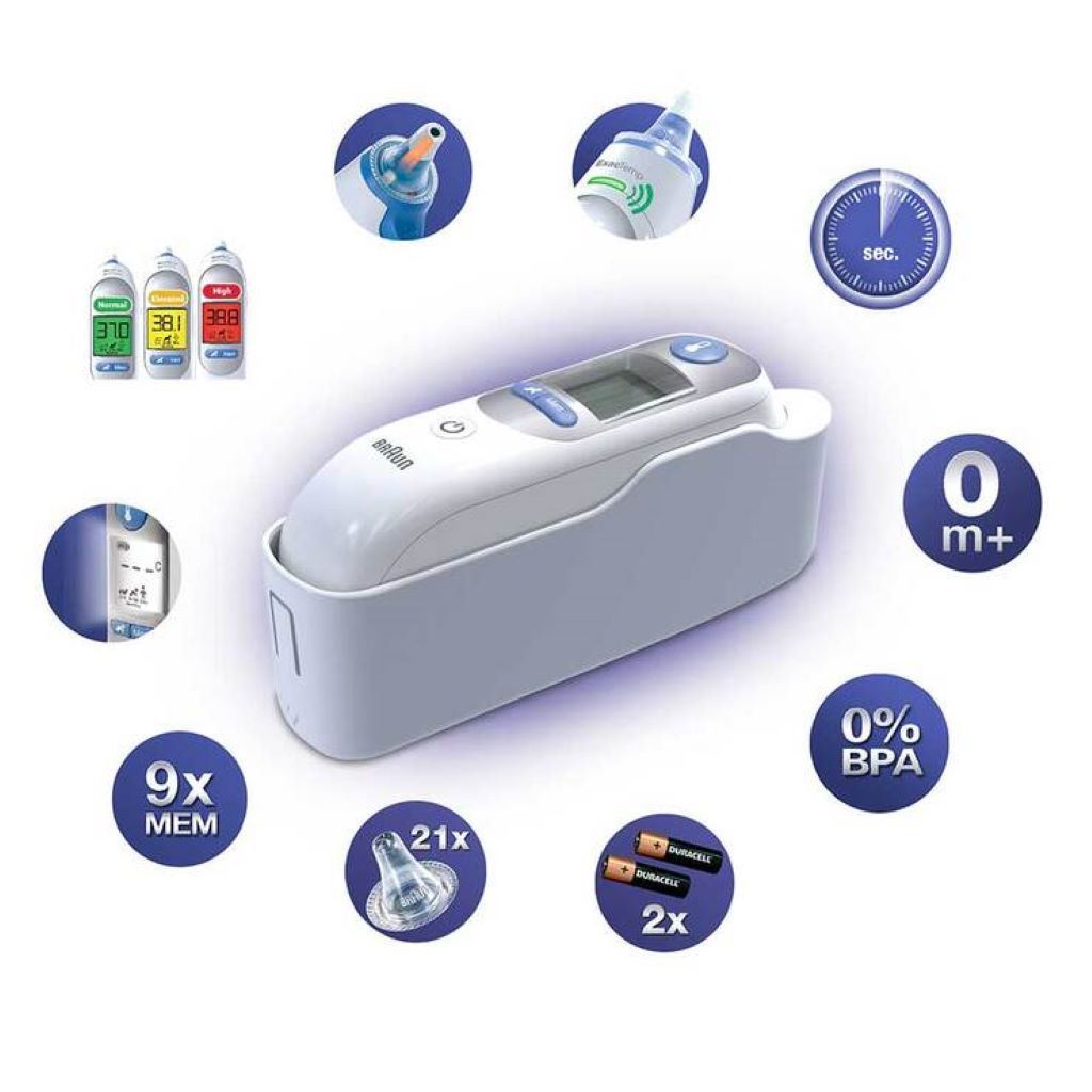 IRT6520 براون ثيرموسكان جهاز قياس الحرارة رقمي للأذن - Braun ThermoScan IRT6520 Digital Ear Thermometer