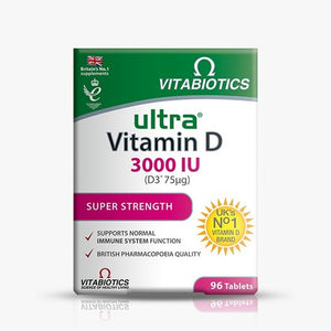 ألترا فيتامين د 3000 وحدة دولية 96 قرص - Ultra Vitamin D 3000 IU 96's - Herbanta - تسوق الان بأفضل سعر في السعودية