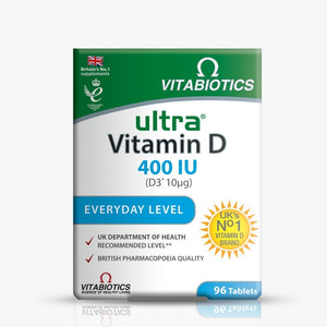 ألترا فيتامين د 400 وحدة دولية 96 قرص - Ultra Vitamin D 400 IU 96's - Herbanta - تسوق الان بأفضل سعر في السعودية