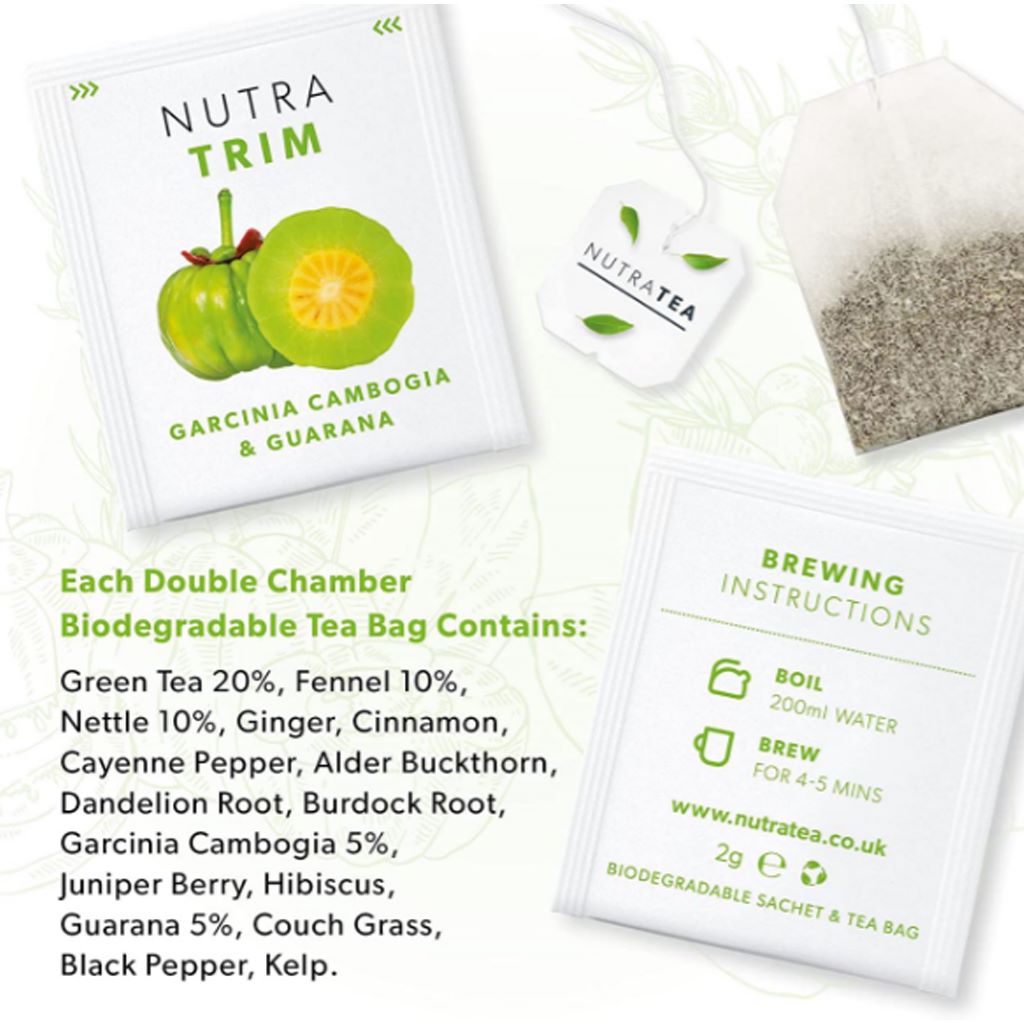 شاي الجارسينيا 20 كيس - NUTRA TRIM Garcinia Cambogia Diet Tea 20 Tea Bags