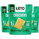 مقرمشات كيتو بدقيق اللوز 3 عبوات * 64 جرام - Keto Almond Flour Crackers 3*64g