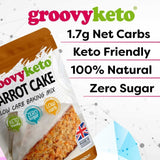 جروفي كيتو خليط كيك جزر قليل الكربوهيدرات 260 جرام - Groovy Keto Carrot Cake Low Carb Baking Mix 260 gm
