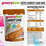 جروفي كيتو خليط كيك جزر قليل الكربوهيدرات 260 جرام - Groovy Keto Carrot Cake Low Carb Baking Mix 260 gm