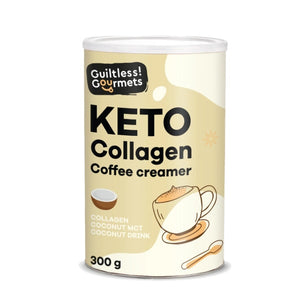 مبيض القهوة كيتو بالكولاجين 300 جرام - Guiltless Gourmets Keto Collagen Coffee Creamer Powder 300g