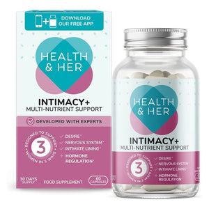 هيلث آند هير انتيماسي+ فيتامينات للنساء 60 كبسولة - Health & Her Intimacy+ Multi-Nutrient Support for Women 60 Capsules