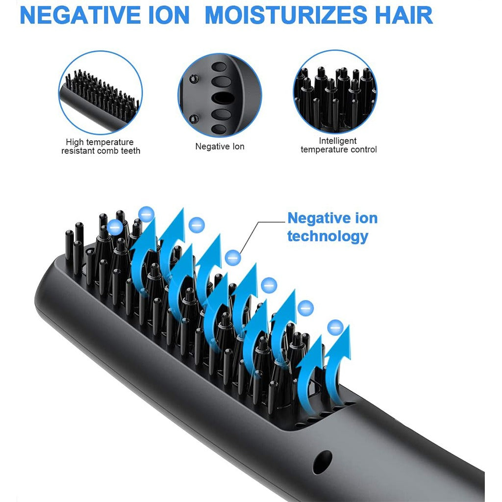 مكواة فرد شعر اللحية للرجال - Lidasen Hair & Beard Straightener