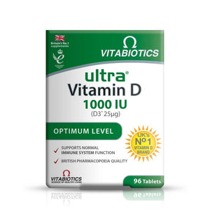 ألترا فيتامين د 1000 وحدة دولية 96 قرص - Ultra Vitamin D 1000 IU 96's - Herbanta -  تسوق الان بأفضل سعر في السعودية