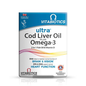 ألترا زيت كبد الحوت مع اوميجا 3 زيت سمك عاليين النقاء 60 كبسولة - Ultra Cod Liver Oil Plus Omega 3 60's - Herbanta - تسوق الان بأفضل سعر في السعودية