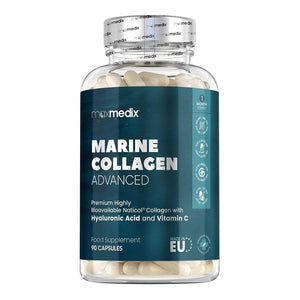 كولاجين بحري  1200مجم مدعم بالهيالورونيك اسيد وفيتامين سي 90 كبسولة - Maxmedix Marine Collagen Advanced Capsules 90's - Herbanta -  تسوق الان بأفضل سعر في السعودية