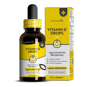 نقاط فيتامين د3 للأطفال 400 وحدة دولية 60 مل - Nutravita Vitamin D3 Drops for Infants 400 IU 60 ml