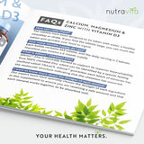 Nutravita Calcium, Magnesium, Zinc &amp; Vitamin D3 Tablets 365's 