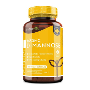 كبسولات دي مانوز 1650 ملج 180 كبسولة - Nutravita D-Mannose 1650 mg High Strength Capsules 180‘s - Herbanta -  تسوق الان بأفضل سعر في السعودية
