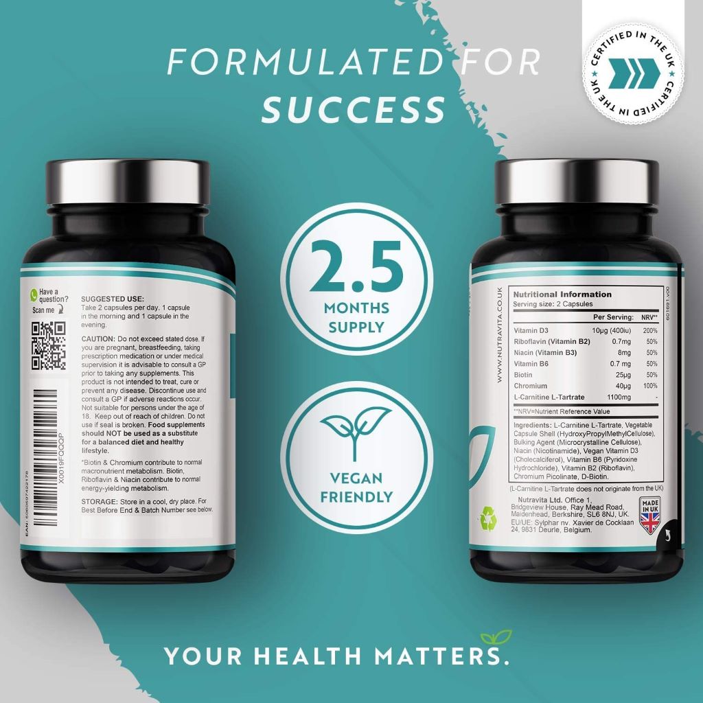 إل-كارنتين كومبليكس 150 كبسولة - Nutravita L-Carnitine Complex 150 Capsules