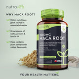 High Strength Maca Root 3500 mg 180's - Nutravita Maca Root 3500 mg Capsules 180's