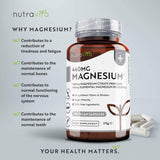 مغنيسيوم 440 مجم 180 كبسولة - Nutravita Magnesium 440 mg Vegan Capsules 180's