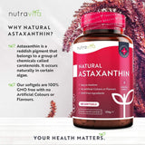 أستازانثين طبيعي 18 ملج 180 كبسولة - Nutravita Natural Astaxanthin 18 mg 180 Softgels