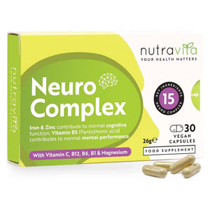 نيورو كومبليكس 30 كبسولة نباتية - Nutravita Neuro Complex 30 Vegan Capsules