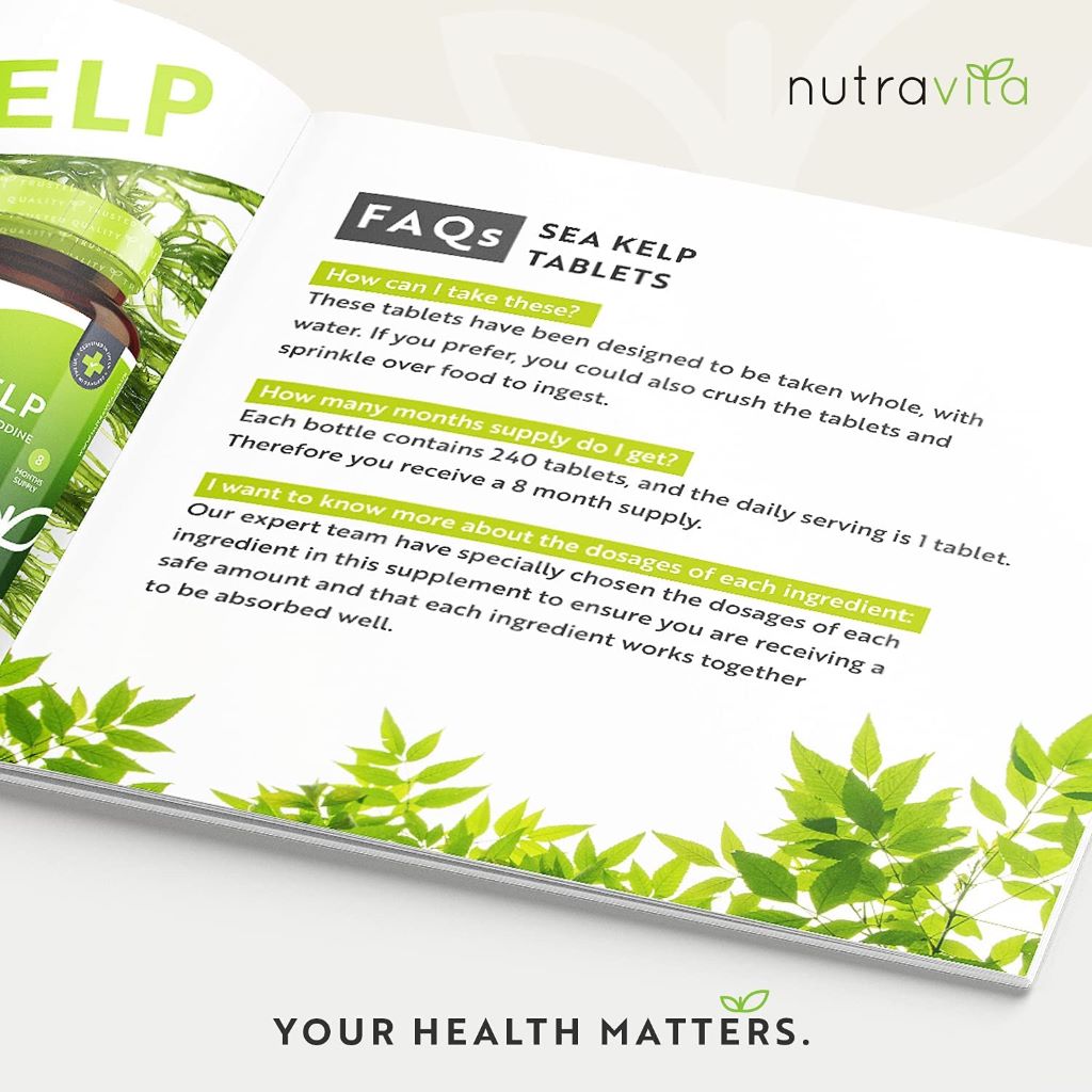 Sea Kelp Tablets 2000 mg 240's - Nutravita Sea Kelp 2000 mg Tablets 240's 