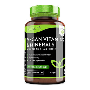 فيتامينات ومعادن نباتية 120 كبسولة - Nutravita Vegan Vitamins & Minerals Capsules 120’s