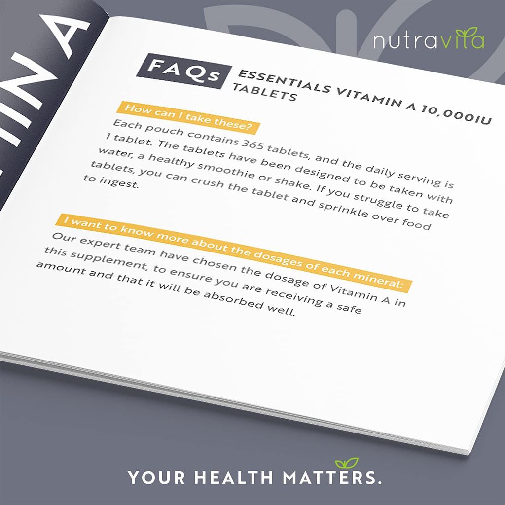 Nutravita Vitamin A 10,000 IU 365 Tablets