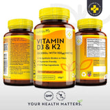 فيتامين د3 + ك2  120 كبسولة - Nutravita Vitamin D3 & K2 Capsules 120’s