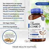 فيتامين ك2 تركيز 200 ميكج 365 قرص - Nutravita Vitamin K2 Tablets 200 mcg 365’s