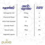كبسولات الأشواجاندا العضوية مع الكاموميل واللافندر 60 كبسولة - Pukka Inner Peace Organic Herbal Supplement 60 Capsules
