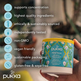 مايند فوكس أعشاب طبيعية عضوية لدعم التركيز 60 كبسولة - Pukka Mind Focus Organic Herbal Supplement 60 Capsules