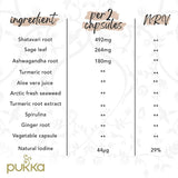 مكمل عشبي عضوي لصحة المرأة 60 كبسولة - Pukka Menopause Serenity Organic Herbal Supplement 60 Capsules