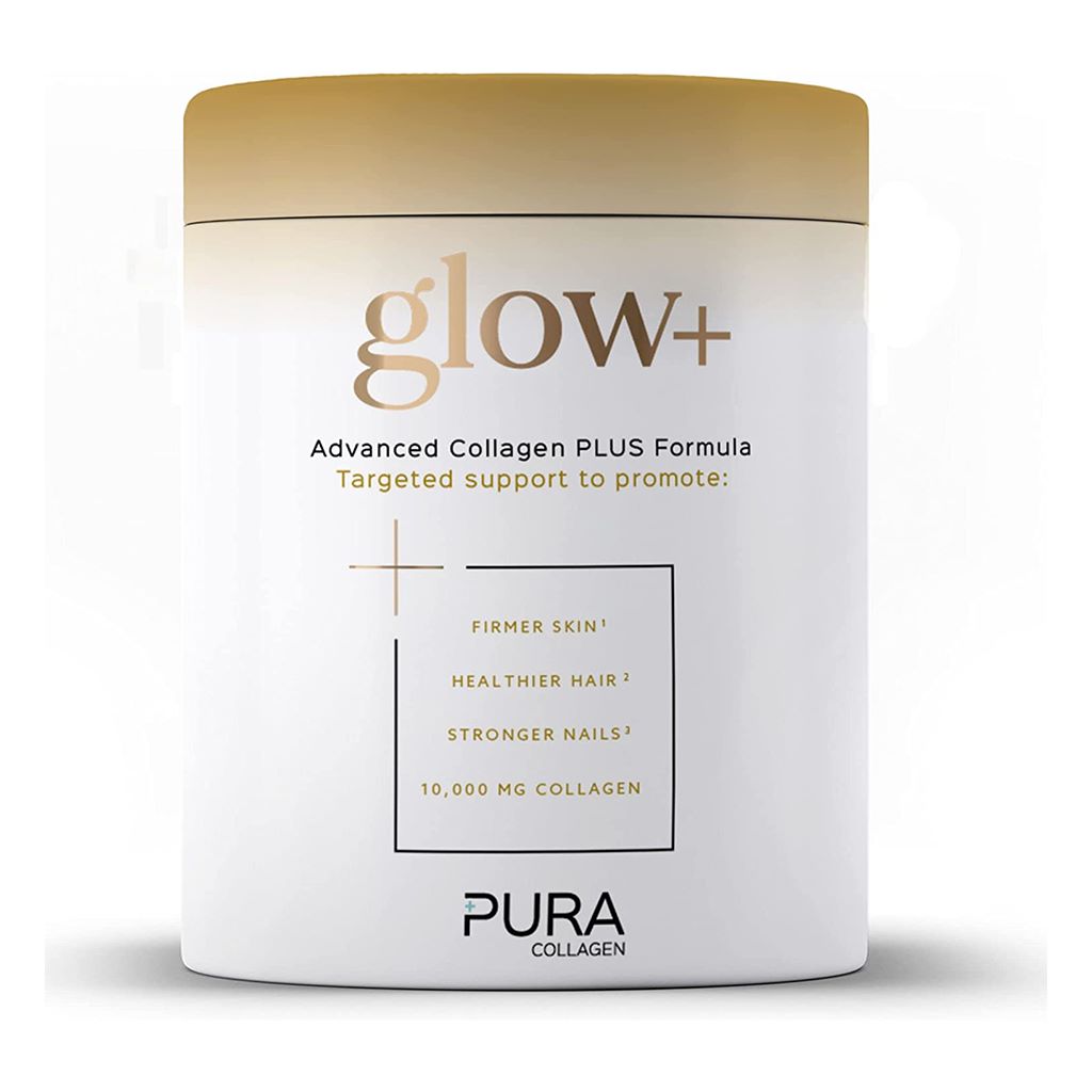 بيورا كولاجين جلو+ تركيبة كولاجين بودر متطورة 28 يوم - Pura Collagen Glow+ Advanced Collagen Plus Formula 28 Servings 284g