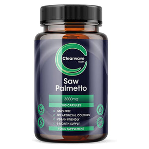 ساو بالميتو 3000 ملج 180 كبسولة نباتية - Clearwave Health Saw Palmetto 3000 mg 180 Vegan Capsules