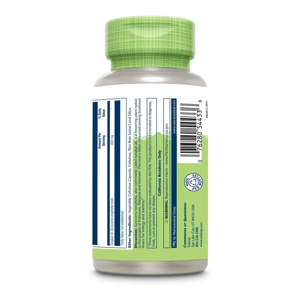 Solaray Tongkat Ali Root 400 mg 60 Vegan Capsules