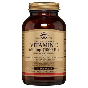 فيتامين هـ 1000 وحدة 100 كبسولة - Solgar Natural Source Vitamin E 1000IU Softgels 100's - Herbanta -  تسوق الان بأفضل سعر في السعودية