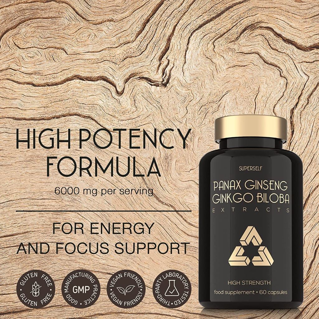 SuperSelf Panax Ginseng and Ginkgo Biloba 60 Capsules
