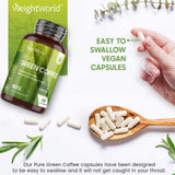 القهوة الخضراء النقية 21000 مجم 90 كبسولة - Weight World Green Coffee Pure 21000 mg Capsules 90's