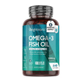 Omega 3 Fish Oil 2000 mg 240 Capsules - Weight World Omega 3 Fish Oil 2000 mg Softgels 240's