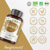 Weight World Organic Ginger 650 mg Capsules 90's