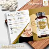 Weight World Organic Ginger 650 mg Capsules 90's