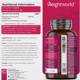 راسبري كيتون بيور 1200 مجم 180 كبسولة - Weight World Raspberry Ketone Pure 1200 mg Capsules 180's